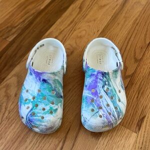 Crocs multicolor, purple, green, white, size c11